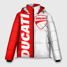 Мужская зимняя куртка 3D с принтом DUCATI [4] в Новосибирске, верх — 100% полиэстер; подкладка — 100% полиэстер; утеплитель — 100% полиэстер | длина ниже бедра, свободный силуэт Оверсайз. Есть воротник-стойка, отстегивающийся капюшон и ветрозащитная планка. 

Боковые карманы с листочкой на кнопках и внутренний карман на молнии. | Тематика изображения на принте: ducati | moto | дукати | мото | мотоцикл