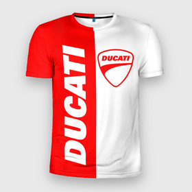 Мужская футболка 3D спортивная с принтом DUCATI [4] в Санкт-Петербурге, 100% полиэстер с улучшенными характеристиками | приталенный силуэт, круглая горловина, широкие плечи, сужается к линии бедра | ducati | moto | дукати | мото | мотоцикл