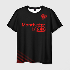 Мужская футболка 3D с принтом Манчестер Юнайтед Красный 2020 в Кировске, 100% полиэфир | прямой крой, круглый вырез горловины, длина до линии бедер | manchester unitid | manunited | mu. | англия | апл | манчестер юнайтед | манюнайтед | мю