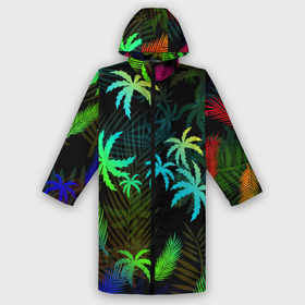 Дождевик унисекс 3D с принтом ПАЛЬМЫ   ТРОПИКИ в городе Новоалтайск,  |  | flowers | hotline miami | neon | new retro wave | outrun | outrun electro | palmen | rainbow | retro | retrowave | summer | synth | synthwave | tropical | лето | неон | пальмы | радуга | растения | ретро | тропики | хотлайн майами | цветы