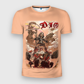 Мужская футболка 3D спортивная с принтом Dio #35 в Екатеринбурге, 100% полиэстер с улучшенными характеристиками | приталенный силуэт, круглая горловина, широкие плечи, сужается к линии бедра | dio | hard | rock | ronnie james dio | дио | рок | хард