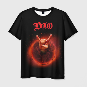 Мужская футболка 3D с принтом Dio 37 в Новосибирске, 100% полиэфир | прямой крой, круглый вырез горловины, длина до линии бедер | dio | hard | rock | ronnie james dio | дио | рок | хард