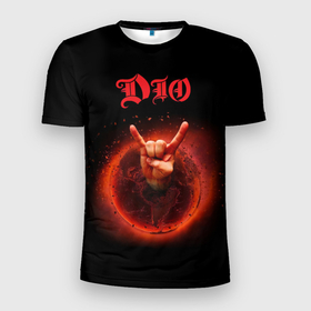 Мужская футболка 3D Slim с принтом Dio 37 , 100% полиэстер с улучшенными характеристиками | приталенный силуэт, круглая горловина, широкие плечи, сужается к линии бедра | dio | hard | rock | ronnie james dio | дио | рок | хард