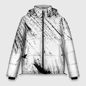 Мужская зимняя куртка 3D с принтом ШТРИХИ в Санкт-Петербурге, верх — 100% полиэстер; подкладка — 100% полиэстер; утеплитель — 100% полиэстер | длина ниже бедра, свободный силуэт Оверсайз. Есть воротник-стойка, отстегивающийся капюшон и ветрозащитная планка. 

Боковые карманы с листочкой на кнопках и внутренний карман на молнии. | Тематика изображения на принте: 2020 | абстракция | геометрия | лето | лето2020 | полосы | фигуры | штрихи | штриховка