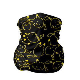 Бандана-труба 3D с принтом Покемоны в Санкт-Петербурге, 100% полиэстер, ткань с особыми свойствами — Activecool | плотность 150‒180 г/м2; хорошо тянется, но сохраняет форму | doodling | pikachu | pokemon | textures | дудлинг | желтый покемон | пика пика | пикачу | покемон | покемоны | стикербомбинг | текстуры | фон