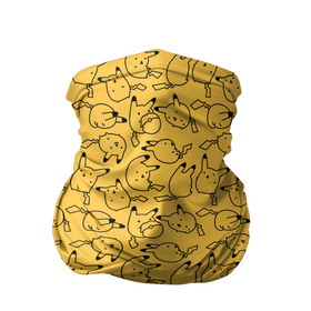 Бандана-труба 3D с принтом Покемон Пикачу в Санкт-Петербурге, 100% полиэстер, ткань с особыми свойствами — Activecool | плотность 150‒180 г/м2; хорошо тянется, но сохраняет форму | doodling | pikachu | pokemon | textures | дудлинг | желтый покемон | пика пика | пикачу | покемон | покемоны | стикербомбинг | текстуры | фон