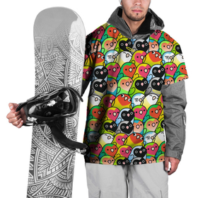 Накидка на куртку 3D с принтом Папуги в Курске, 100% полиэстер |  | doodling | textures | волнистые попугайчики | волнистый попугай | дудлинг | папуги | попугаи | попугайчики | птица | птицы | стикербомбинг | текстуры | фон