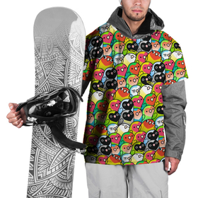 Накидка на куртку 3D с принтом Папуги в Тюмени, 100% полиэстер |  | Тематика изображения на принте: doodling | textures | волнистые попугайчики | волнистый попугай | дудлинг | папуги | попугаи | попугайчики | птица | птицы | стикербомбинг | текстуры | фон
