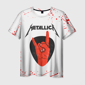 Мужская футболка 3D с принтом METALLICA (Z) в Тюмени, 100% полиэфир | прямой крой, круглый вырез горловины, длина до линии бедер | kurt kobein | metallica | rock | курт кобейн | металика | металлика | рок | супер звезда