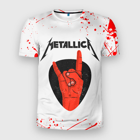 Мужская футболка 3D спортивная с принтом METALLICA (Z) в Петрозаводске, 100% полиэстер с улучшенными характеристиками | приталенный силуэт, круглая горловина, широкие плечи, сужается к линии бедра | kurt kobein | metallica | rock | курт кобейн | металика | металлика | рок | супер звезда