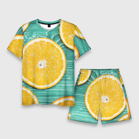 Мужской костюм с шортами 3D с принтом Апельсины в Белгороде,  |  | апельсин | дерево | лето | фрукты