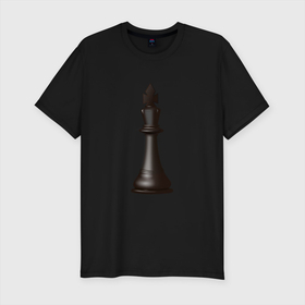 Мужская футболка премиум с принтом Король в Санкт-Петербурге, 92% хлопок, 8% лайкра | приталенный силуэт, круглый вырез ворота, длина до линии бедра, короткий рукав | exclusive merch | игра | интеллектуальная | король | спорт | фигура | шахматы