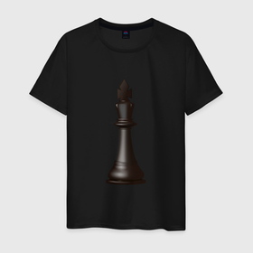 Мужская футболка хлопок с принтом Король в Екатеринбурге, 100% хлопок | прямой крой, круглый вырез горловины, длина до линии бедер, слегка спущенное плечо. | exclusive merch | игра | интеллектуальная | король | спорт | фигура | шахматы
