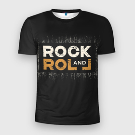 Мужская футболка 3D спортивная с принтом Rock and Roll (Z) в Курске, 100% полиэстер с улучшенными характеристиками | приталенный силуэт, круглая горловина, широкие плечи, сужается к линии бедра | rock | rock and roll | блюз | госпел | драйв | кантри | качайся и катись | музыка | музыкальная | панк | панки | рок | рок н ролл | рокер | хой