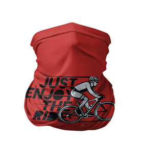 Бандана-труба 3D с принтом Just Enjoy the Ride (Z) в Кировске, 100% полиэстер, ткань с особыми свойствами — Activecool | плотность 150‒180 г/м2; хорошо тянется, но сохраняет форму | bicycle | bicyclist | bike | biker | bmx | cycle | rider | байкер | бмх | вело | велогонщик | велосепедист | велосипед | велоспорт | гонщик