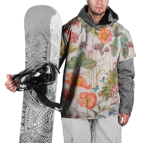 Накидка на куртку 3D с принтом Цветы в Петрозаводске, 100% полиэстер |  | Тематика изображения на принте: 2020 | бабочки | летний принт | лето | листья | повседневный принт | цветной принт | цветы | ягоды