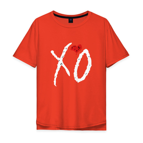 Мужская футболка хлопок Oversize с принтом The Weeknd XO в Екатеринбурге, 100% хлопок | свободный крой, круглый ворот, “спинка” длиннее передней части | the weeknd xo | xo | музыка | певец | уикнд | эйбел макконен тесфайе