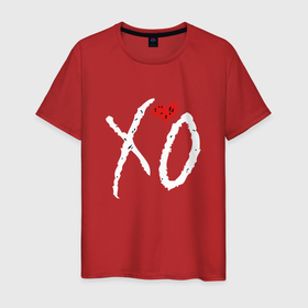 Мужская футболка хлопок с принтом The Weeknd XO в Петрозаводске, 100% хлопок | прямой крой, круглый вырез горловины, длина до линии бедер, слегка спущенное плечо. | the weeknd xo | xo | музыка | певец | уикнд | эйбел макконен тесфайе