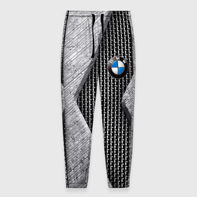 Мужские брюки 3D с принтом BMW в Новосибирске, 100% полиэстер | манжеты по низу, эластичный пояс регулируется шнурком, по бокам два кармана без застежек, внутренняя часть кармана из мелкой сетки | bmw | germany | metal | prestige | бмв | германия | металл | престиж