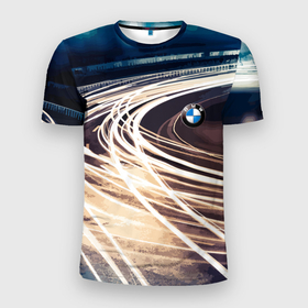 Мужская футболка 3D Slim с принтом BMW в Белгороде, 100% полиэстер с улучшенными характеристиками | приталенный силуэт, круглая горловина, широкие плечи, сужается к линии бедра | bmw | extreme | germany | highway | prestige | speed | track | turn | бмв | германия | поворот | престиж | скорость | трасса | шоссе | экстрим