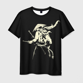 Мужская футболка 3D с принтом Самурай (Z) в Санкт-Петербурге, 100% полиэфир | прямой крой, круглый вырез горловины, длина до линии бедер | ninja | samurai | буке | воин | вояк | мононофу | мститель | мушя | ниндзя | сабурай | самурай | слуга | солдат | цувамоно