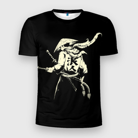 Мужская футболка 3D спортивная с принтом Самурай (Z) в Тюмени, 100% полиэстер с улучшенными характеристиками | приталенный силуэт, круглая горловина, широкие плечи, сужается к линии бедра | ninja | samurai | буке | воин | вояк | мононофу | мститель | мушя | ниндзя | сабурай | самурай | слуга | солдат | цувамоно
