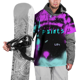 Накидка на куртку 3D с принтом Paints в Тюмени, 100% полиэстер |  | paints | арт | баллончик | всплеск красок | граффити | кляксы | краски