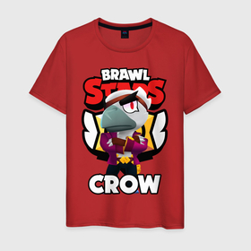 Мужская футболка хлопок с принтом БРАВЛ СТАРС CROW | ВОРОН в Белгороде, 100% хлопок | прямой крой, круглый вырез горловины, длина до линии бедер, слегка спущенное плечо. | brawl stars | crow | gale | leon | leon shark | max | mr.p | palmen | rainbow | sally leon | shark | sprout | tara | tropical sprout | virus 8 bit | werewolf leon | акула | берли | бравл старс | ворон | макс | оборотень | пальмы | радуга |