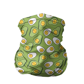 Бандана-труба 3D с принтом Avocado and Eggs в Курске, 100% полиэстер, ткань с особыми свойствами — Activecool | плотность 150‒180 г/м2; хорошо тянется, но сохраняет форму | avo | avocado | avoegg | egg | eggs | авокадо | яйца