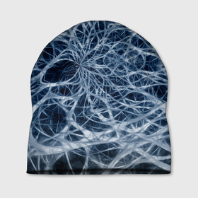 Шапка 3D с принтом Нервная система в Екатеринбурге, 100% полиэстер | универсальный размер, печать по всей поверхности изделия | big picture | exclusive merch | картинки | клетки | линии | мозг | нейроны | прикольные | пульс | сеть | текстуры | точки | тренды | узоры