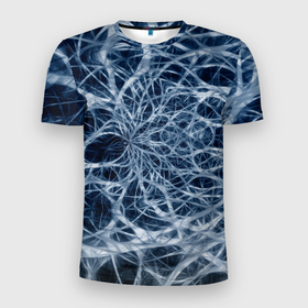 Мужская футболка 3D спортивная с принтом Нервная система в Белгороде, 100% полиэстер с улучшенными характеристиками | приталенный силуэт, круглая горловина, широкие плечи, сужается к линии бедра | Тематика изображения на принте: big picture | exclusive merch | картинки | клетки | линии | мозг | нейроны | прикольные | пульс | сеть | текстуры | точки | тренды | узоры