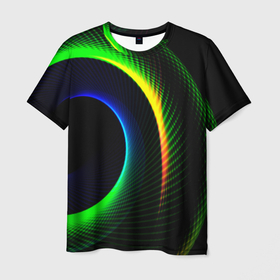 Мужская футболка 3D с принтом ABSTRACT GEOMETRY , 100% полиэфир | прямой крой, круглый вырез горловины, длина до линии бедер | abstract | abstraction | geometry | psy | абстрактный | абстракция | геометрия | краски | неоновые | неоновый | психоделика | текстуры