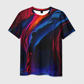 Мужская футболка 3D с принтом Красочный абстракт в Екатеринбурге, 100% полиэфир | прямой крой, круглый вырез горловины, длина до линии бедер | abstract | beautiful | colorful | drawing | picture | абстрактный | картинка | красивый | красочный | рисунок