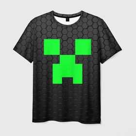 Мужская футболка 3D с принтом MINECRAFT CREEPER | КРИПЕР МАЙНКРАФТ в городе Новоалтайск, 100% полиэфир | прямой крой, круглый вырез горловины, длина до линии бедер | block | creeper | cube | minecraft | pixel | блок | геометрия | крафт | крипер | кубики | майнкрафт | пиксели