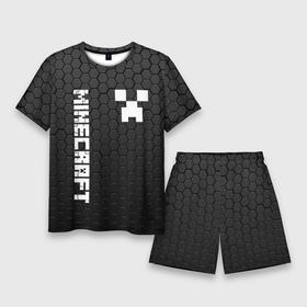 Мужской костюм с шортами 3D с принтом MINECRAFT   МАЙНКРАФТ в Екатеринбурге,  |  | block | creeper | cube | minecraft | pixel | блок | геометрия | крафт | крипер | кубики | майнкрафт | пиксели