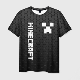 Мужская футболка 3D с принтом MINECRAFT / МАЙНКРАФТ в Петрозаводске, 100% полиэфир | прямой крой, круглый вырез горловины, длина до линии бедер | block | creeper | cube | minecraft | pixel | блок | геометрия | крафт | крипер | кубики | майнкрафт | пиксели