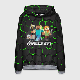 Мужская толстовка 3D с принтом MINECRAFT CREEPER в городе Новоалтайск, 100% полиэстер | двухслойный капюшон со шнурком для регулировки, мягкие манжеты на рукавах и по низу толстовки, спереди карман-кенгуру с мягким внутренним слоем. | block | creeper | cube | minecraft | pixel | блок | геометрия | крафт | крипер | кубики | майнкрафт | пиксели