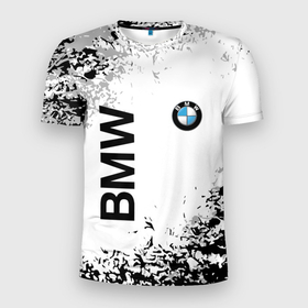 Мужская футболка 3D спортивная с принтом BMW в Санкт-Петербурге, 100% полиэстер с улучшенными характеристиками | приталенный силуэт, круглая горловина, широкие плечи, сужается к линии бедра | bmw | bmw performance | m | motorsport | performance | бмв | моторспорт