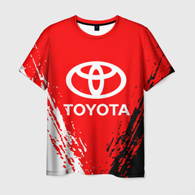 Мужская футболка 3D с принтом TOYOTA. , 100% полиэфир | прямой крой, круглый вырез горловины, длина до линии бедер | 2020 | auto | sport | toyota | авто | автомобиль | автомобильные | бренд | марка | машины | спорт | тойота
