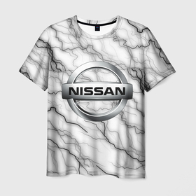 Мужская футболка 3D с принтом NISSAN. в Санкт-Петербурге, 100% полиэфир | прямой крой, круглый вырез горловины, длина до линии бедер | 2020 | auto | nissan | sport | авто | автомобиль | автомобильные | бренд | марка | машины | ниссан | спорт