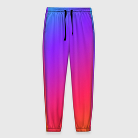 Мужские брюки 3D с принтом Градиент в Санкт-Петербурге, 100% полиэстер | манжеты по низу, эластичный пояс регулируется шнурком, по бокам два кармана без застежек, внутренняя часть кармана из мелкой сетки | градиент | оранжевый | розовый | синий | фиолетовый