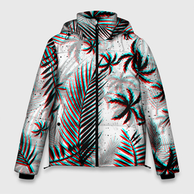 Мужская зимняя куртка 3D с принтом ПАЛЬМЫ TROPICAL GLITCH в Новосибирске, верх — 100% полиэстер; подкладка — 100% полиэстер; утеплитель — 100% полиэстер | длина ниже бедра, свободный силуэт Оверсайз. Есть воротник-стойка, отстегивающийся капюшон и ветрозащитная планка. 

Боковые карманы с листочкой на кнопках и внутренний карман на молнии. | hotline miami | neon | new retro wave | outrun | outrun electro | paints | palmen | rainbow | retro | retrowave | summer | synth | synthwave | tropical | брызги | брызги красок | звёзды | космос | краски | лето | неон | пальмы | радуга | 