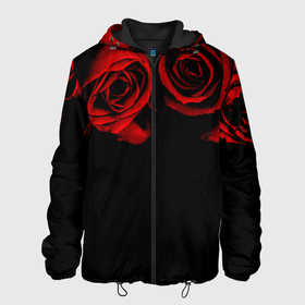 Мужская куртка 3D с принтом Готика , ткань верха — 100% полиэстер, подклад — флис | прямой крой, подол и капюшон оформлены резинкой с фиксаторами, два кармана без застежек по бокам, один большой потайной карман на груди. Карман на груди застегивается на липучку | Тематика изображения на принте: black | flowers | red | rose | rozario | vampire | алые | бутоны | вампир | винтаж | готический | красныерозы | кровь | лепестки | летний | лето | ночь | природа | растения | роза | розочка | розы | рок | темный | узор