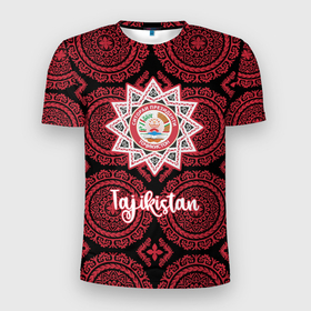 Мужская футболка 3D спортивная с принтом Таджикистан , 100% полиэстер с улучшенными характеристиками | приталенный силуэт, круглая горловина, широкие плечи, сужается к линии бедра | asia | coat of arms | crown | emblem | flag | order | ornament | patterns | president | republic | stars | state | tajikistan | азия | герб | государство | звезды | корона | орден | орнамент | президента | республика | таджикистан | узоры | флаг | эмблема
