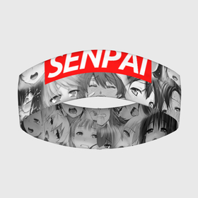 Повязка на голову 3D с принтом SENPAI | СЕНПАЙ ,  |  | ahegao | kawai | kowai | oppai | otaku | senpai | sugoi | waifu | yandere | ахегао | ковай | отаку | семпай | сенпай | сэмпай | яндере