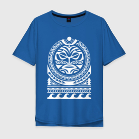 Мужская футболка хлопок Oversize с принтом Татуировка полинезия маори  в Тюмени, 100% хлопок | свободный крой, круглый ворот, “спинка” длиннее передней части | mantra | maori | polynesia | tattoo | мантра | маори | олинезия | орнамент | солнце | тату | татуировка