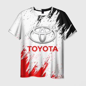 Мужская футболка 3D с принтом TOYOTA. в Тюмени, 100% полиэфир | прямой крой, круглый вырез горловины, длина до линии бедер | 2020 | auto | sport | toyota | авто | автомобиль | автомобильные | бренд | марка | машины | спорт | тойота