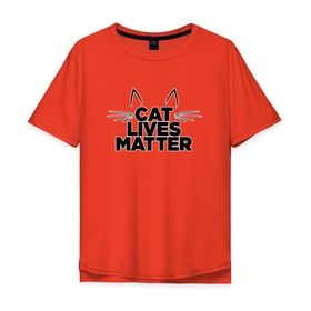 Мужская футболка хлопок Oversize с принтом Lives Matter , 100% хлопок | свободный крой, круглый ворот, “спинка” длиннее передней части | black | lives | matter | важны | жизни | чёрных