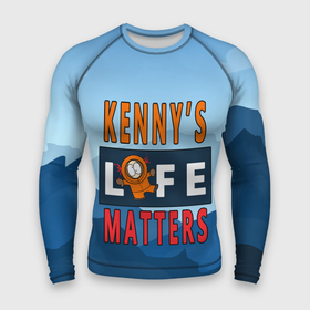 Мужской рашгард 3D с принтом Kennys LIFE matters ,  |  | Тематика изображения на принте: kenny | life matters | lives matter | south park | text | жизнь | кенни | маккормик | текст | фразы | южный парк