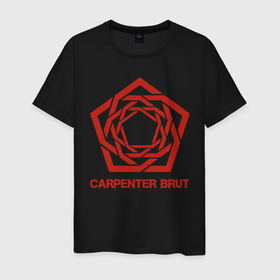 Мужская футболка хлопок с принтом Carpenter Brut в Екатеринбурге, 100% хлопок | прямой крой, круглый вырез горловины, длина до линии бедер, слегка спущенное плечо. | carpenter brut | futuresynth | outrun | retrowave | synthwave | ретровейв | синтвейв | синтивейв